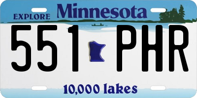 MN license plate 551PHR