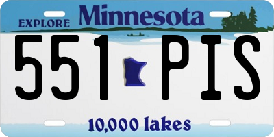 MN license plate 551PIS