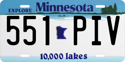 MN license plate 551PIV
