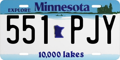 MN license plate 551PJY