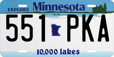 MN license plate 551PKA