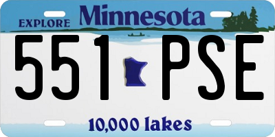 MN license plate 551PSE
