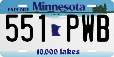 MN license plate 551PWB