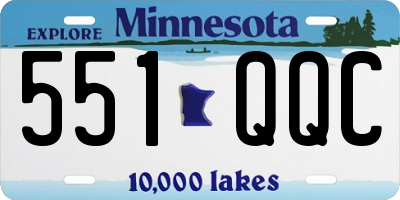 MN license plate 551QQC