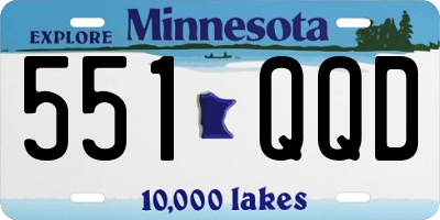 MN license plate 551QQD