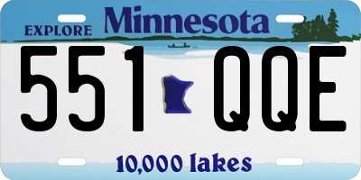 MN license plate 551QQE