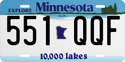 MN license plate 551QQF