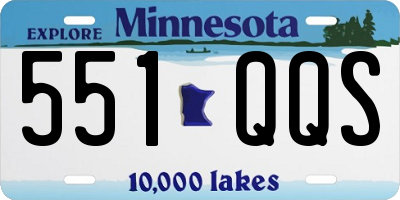 MN license plate 551QQS