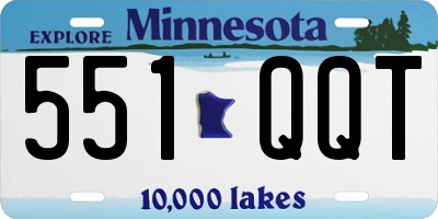 MN license plate 551QQT