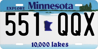 MN license plate 551QQX