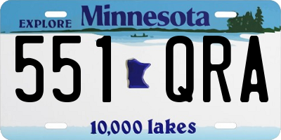 MN license plate 551QRA