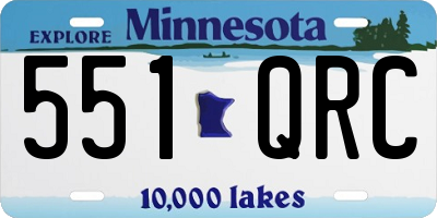 MN license plate 551QRC