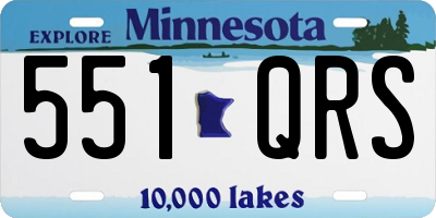 MN license plate 551QRS