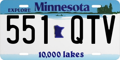 MN license plate 551QTV