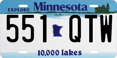 MN license plate 551QTW