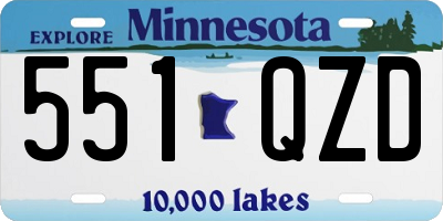 MN license plate 551QZD