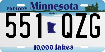MN license plate 551QZG