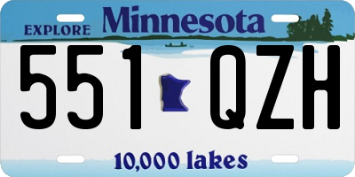 MN license plate 551QZH