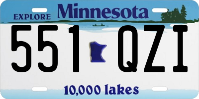 MN license plate 551QZI