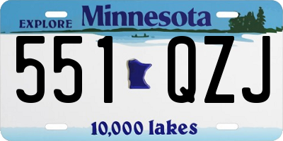 MN license plate 551QZJ