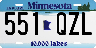 MN license plate 551QZL