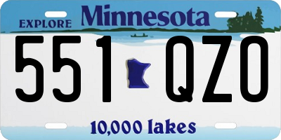 MN license plate 551QZO