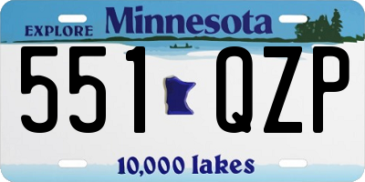 MN license plate 551QZP