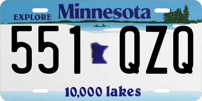 MN license plate 551QZQ
