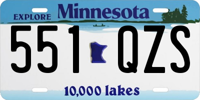 MN license plate 551QZS