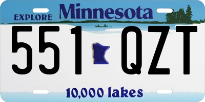 MN license plate 551QZT