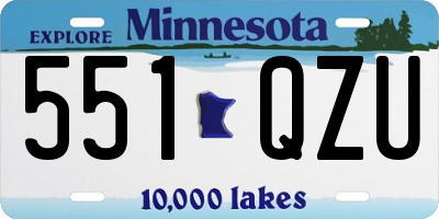 MN license plate 551QZU