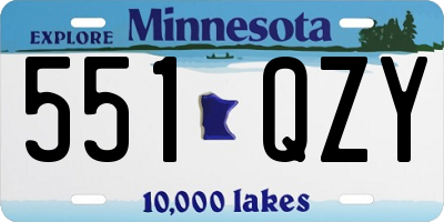 MN license plate 551QZY