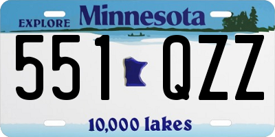 MN license plate 551QZZ