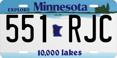 MN license plate 551RJC