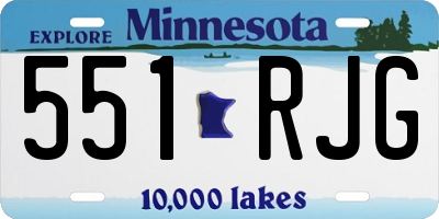 MN license plate 551RJG