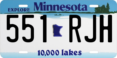 MN license plate 551RJH