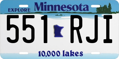 MN license plate 551RJI