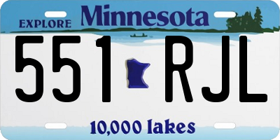 MN license plate 551RJL