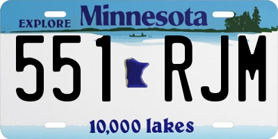 MN license plate 551RJM