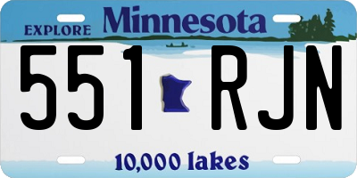 MN license plate 551RJN