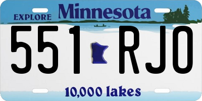 MN license plate 551RJO