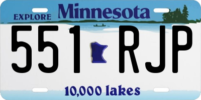 MN license plate 551RJP