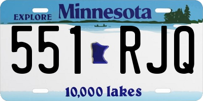 MN license plate 551RJQ