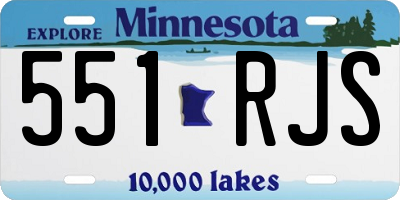 MN license plate 551RJS