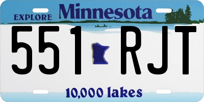 MN license plate 551RJT