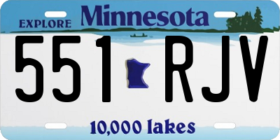 MN license plate 551RJV