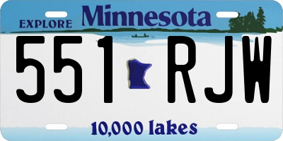 MN license plate 551RJW