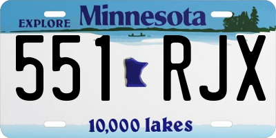 MN license plate 551RJX