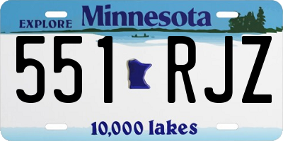 MN license plate 551RJZ