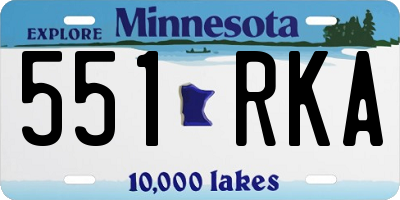 MN license plate 551RKA